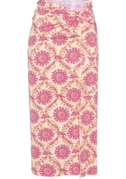 Rocke|LASCANA Strandrock Orange-Pink Bedruckt