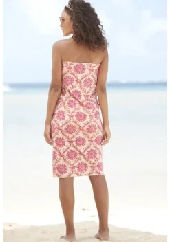 Rocke|LASCANA Strandrock Orange-Pink Bedruckt