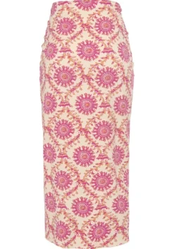 Rocke|LASCANA Strandrock Orange-Pink Bedruckt