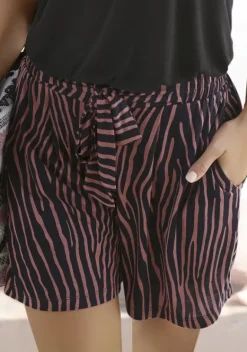 Strandmode|LASCANA Strandshorts Schwarz-Terra-Bedruckt