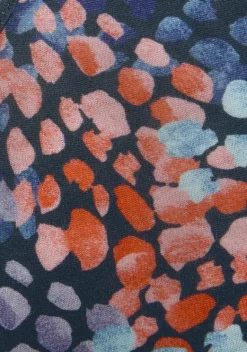 Damenshirts|s.Oliver Strandtop Blau-Koralle Bedruckt