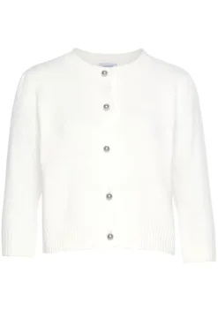 Jacken & Mantel|LASCANA Strickjacke Weis