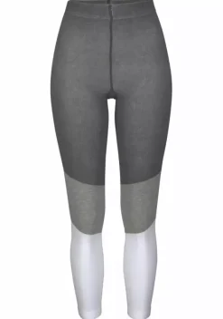 Homewear-Leggings|Bench. Strickleggings Anthrazit-Grau-Weis