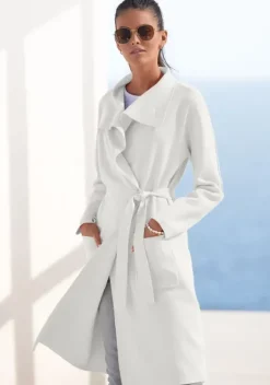 Jacken & Mantel|LASCANA Strickmantel Weis