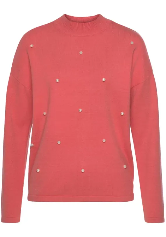 Pullover|Vivance Strickpullover Koralle