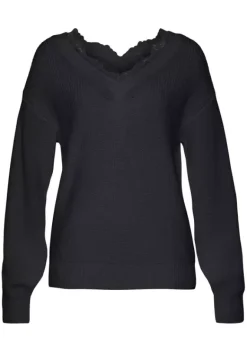 Pullover|LASCANA Strickpullover Schwarz