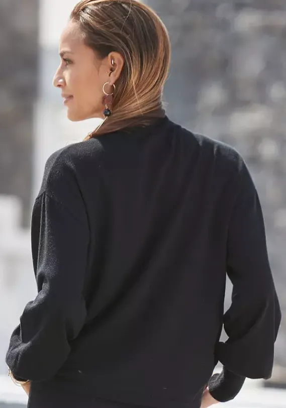 Strandmode|LASCANA Strickpullover Schwarz