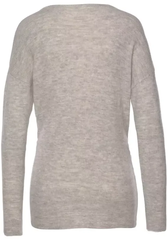 Pullover|LASCANA Strickpullover Beige-Meliert