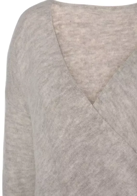 Pullover|LASCANA Strickpullover Beige-Meliert