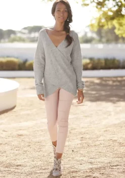 Pullover|LASCANA Strickpullover Beige-Meliert