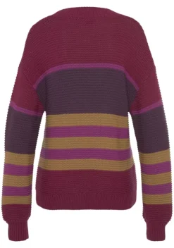 Pullover|LASCANA Strickpullover Beere Gestreift