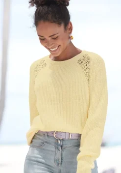 Pullover|LASCANA Strickpullover Sonnengelb