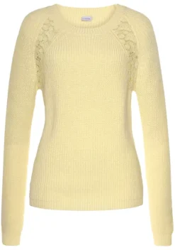 Pullover|LASCANA Strickpullover Sonnengelb