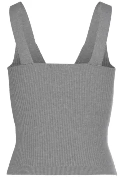 Damenshirts|LASCANA Stricktop Grau-Meliert