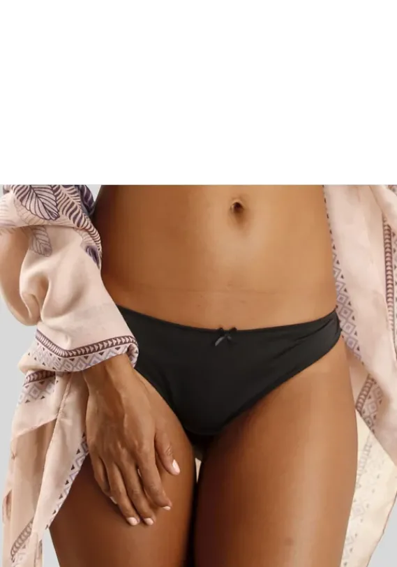 Strings|petite fleur String 3Xschwarz