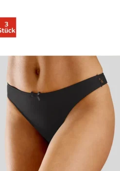 Strings|petite fleur String 2Xweis+1Xschwarz