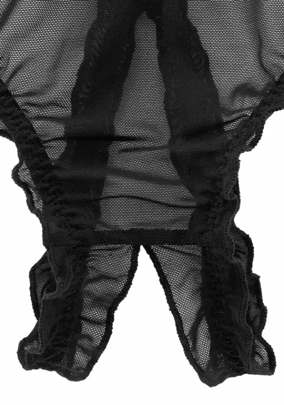 Strings|petite fleur gold String-Ouvert Schwarz