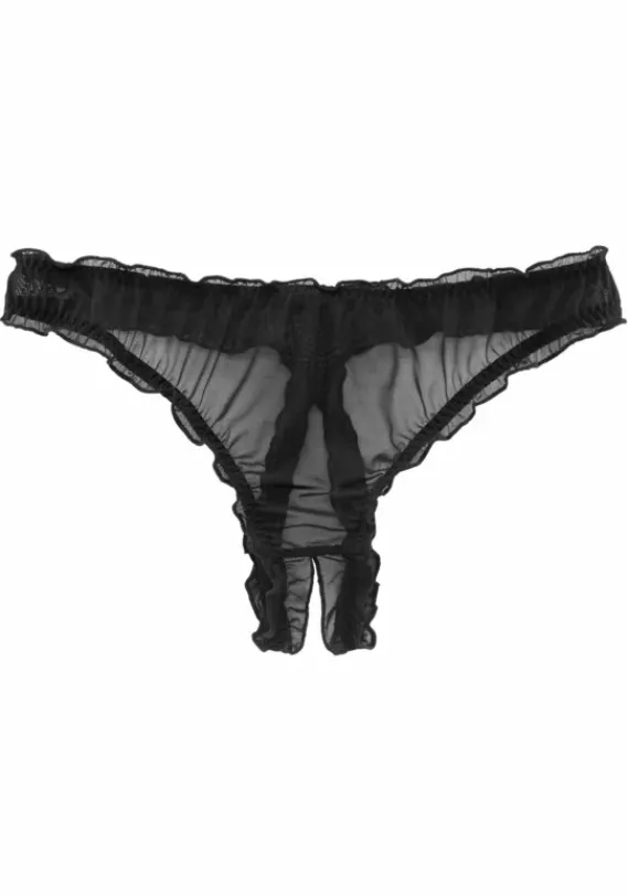 Strings|petite fleur gold String-Ouvert Schwarz