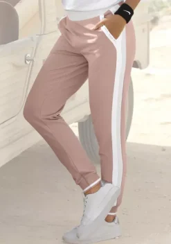 Lange Hosen|Bench. Sweathose Mauve-Weis