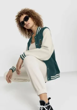 Jacken & Mantel|LSCN by LASCANA Sweatjacke Beige-Schwarz-Blau