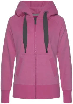 Jacken & Mantel|Elbsand Sweatjacke"Kelda" Pink-Meliert