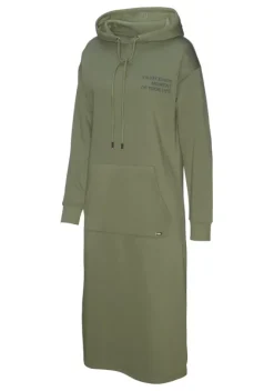 Strandkleider|Buffalo Sweatkleid Moosgrun