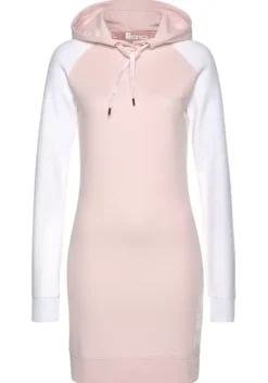 Strandkleider|Bench. Sweatkleid Weis-Rosa