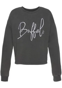 Homewear-Oberteile|Buffalo Sweatshirt Schwarz