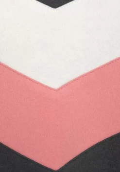 Damenshirts|H.I.S Sweatshirt Anthrazit-Rosa-Weis