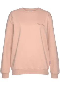Damenshirts|LASCANA Sweatshirt Apricot-Rosegoldfarben