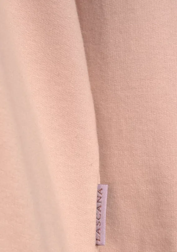 Damenshirts|LASCANA Sweatshirt Apricot-Rosegoldfarben