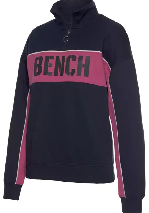 Damenshirts|Bench. Sweatshirt Navy-Pink