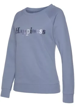Damenshirts|H.I.S Sweatshirt Blue
