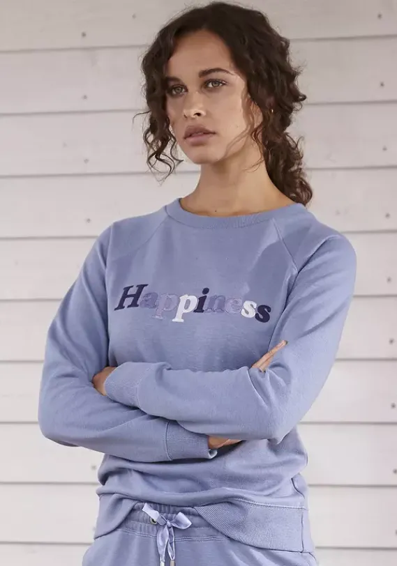 Damenshirts|H.I.S Sweatshirt Blue