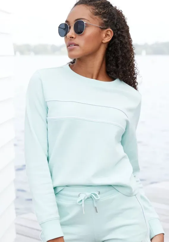 Damenshirts|H.I.S Sweatshirt Hellmint