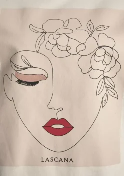 Damenshirts|LASCANA Sweatshirt Hellbeige-Natur-Hellrosa