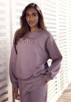 Damenshirts|Bench. Sweatshirt Lila