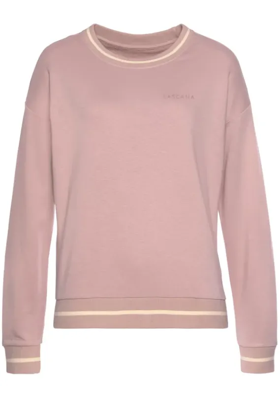 Damenshirts|LASCANA Sweatshirt Rose