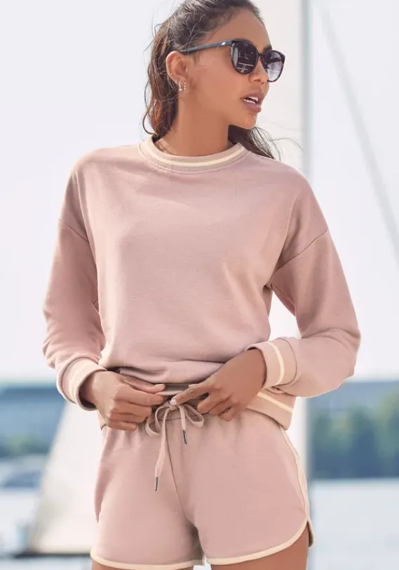 Damenshirts|LASCANA Sweatshirt Rose