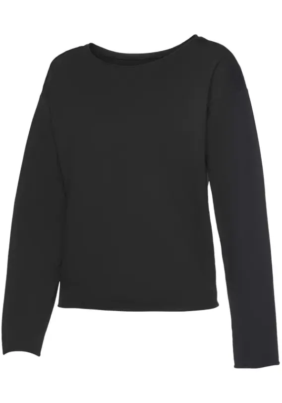 Damenshirts|LASCANA Sweatshirt"/ Langarmshirt" Schwarz