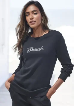 Damenshirts|Bench. Sweatshirt"Loungeshirt" Schwarz