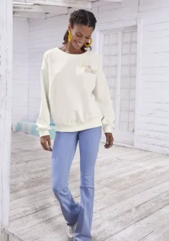 Buffalo Homewear-Oberteile<Sweatshirt"Mit Rippbundchen"