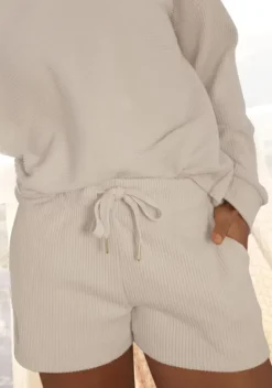 Shorts|s.Oliver Sweatshorts"- Kurze Hose Aus Ripp-Qualitat" Creme