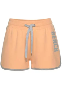 Nachhaltige Homewear|Bench. Sweatshorts"Mit Elastischem Bundchen," Pfirsich-Grau-Meliert