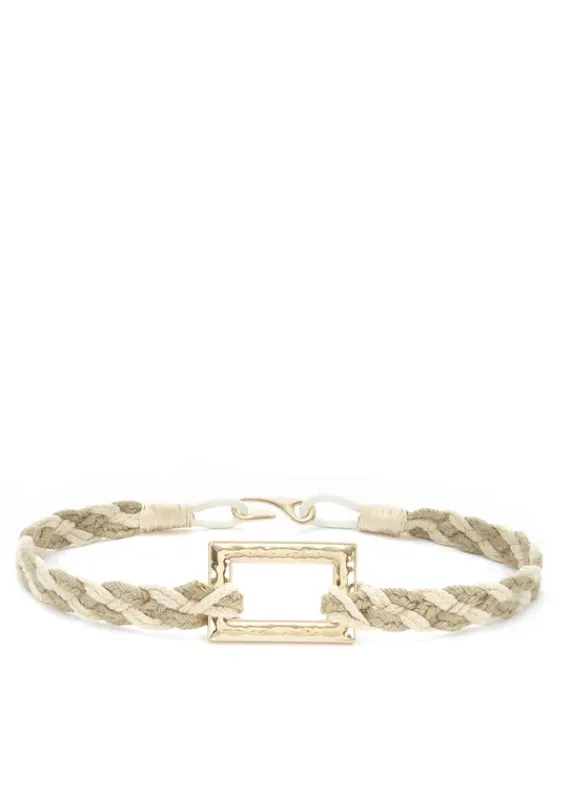 Gurtel|LASCANA Taillengurtel Natur-Goldfarben