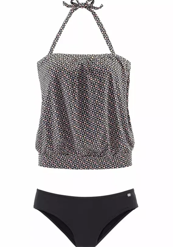 Tankinis|JETTE Tankini Schwarz-Grau