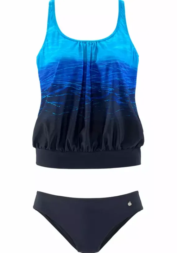 Tankinis|LASCANA Tankini Blau-Bedruckt