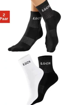 Socken|LSCN by LASCANA Tennissocken 1X Schwarz, 1X Weis