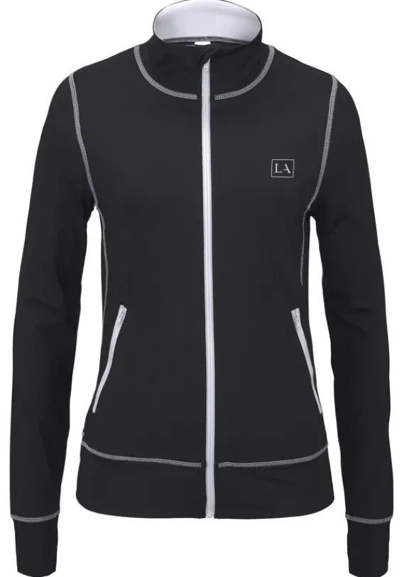 Jacken & Mantel|LASCANA ACTIVE Trainingsjacke"Black Marble" Schwarz-Weis