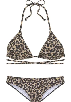 Triangel-Bikinis|Bruno Banani Triangel-Bikini"Bomba" Braun-Bedruckt
